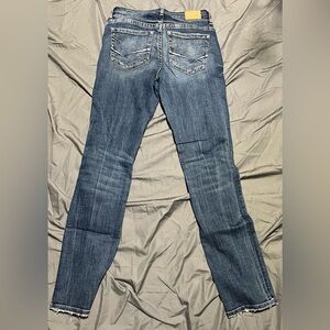 #32 BKE Denim Darker Wash Victoria Mid-Rise Straight Jeans